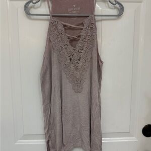American Eagle Outfitters Soft & Sexy Lace Tank Top - Mauve